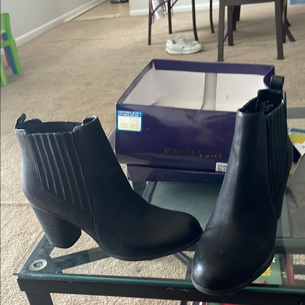 Madden Girl Black Ankle Boots